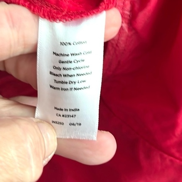 ❤️Talbots,Tie-Front Jumpsuit- Poplin in Red Apple, Excellent Condition, Size 8 - Picture 9 of 13